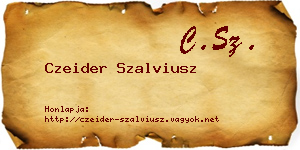 Czeider Szalviusz névjegykártya
